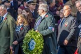 Commonwealth War Graves Commission (Group M50, 19 members) during the Royal British Legion March Past on Remembrance Sunday at the Cenotaph, Whitehall, Westminster, London, 11 November 2018, 12:31.