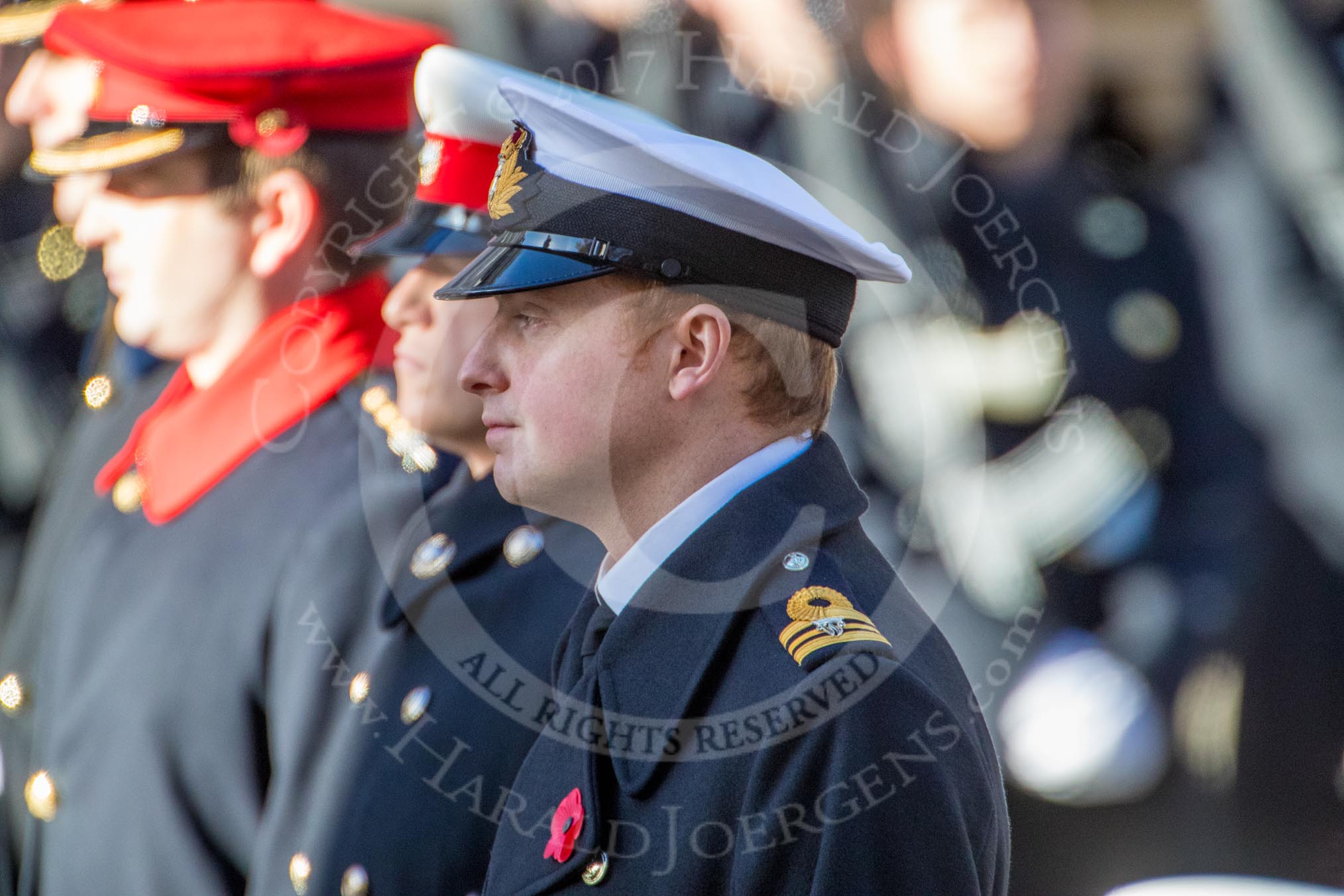 during Remembrance Sunday Cenotaph Ceremony 2018 at Horse Guards Parade, Westminster, London, 11 November 2018, 11:17.