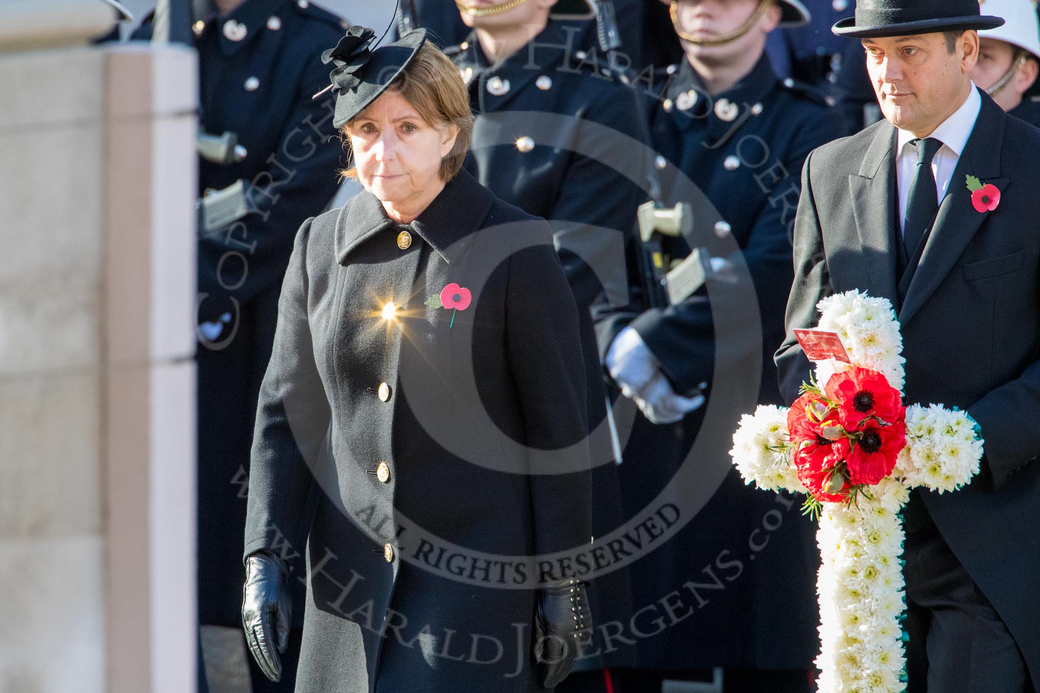during Remembrance Sunday Cenotaph Ceremony 2018 at Horse Guards Parade, Westminster, London, 11 November 2018, 11:35.