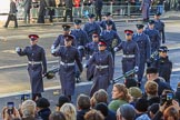 The group of stretcher bearers is leaving Downing Street to take their positions on Whitehall before the Remembrance Sunday Cenotaph Ceremony 2018 at Horse Guards Parade, Westminster, London, 11 November 2018, 10:08.