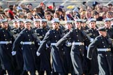 The Service detachment from the Royal Navy arrives on Whitehall before the Remembrance Sunday Cenotaph Ceremony 2018 at Horse Guards Parade, Westminster, London, 11 November 2018, 10:18.