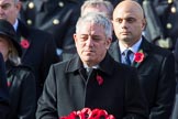Photo #168 (1811111057031X20100HaraldJoergens) The Rt Hon John Bercow MP, Speaker of the House of Commons (on behalf of Parliament representing members of the House of Commons) with his wreath during the Remembrance Sunday Cenotaph Ceremony 2018 at Horse Guards Parade, Westminster, London, 11 November 2018, 10:57.