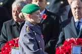 Captain Katherine Coulthard, Equerry to HRH The Duke of Edinburgh, during the Remembrance Sunday Cenotaph Ceremony 2018 at Horse Guards Parade, Westminster, London, 11 November 2018, 10:59.