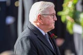 HE The President of the Federal Republic of Germany, Frank-Walter Steinmeier after laying his wreath at the Cenotaph during the Remembrance Sunday Cenotaph Ceremony 2018 at Horse Guards Parade, Westminster, London, 11 November 2018, 11:05.