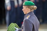 Captain Katherine Coulthard, Equerry to HRH The Duke of Edinburgh   during the Remembrance Sunday Cenotaph Ceremony 2018 at Horse Guards Parade, Westminster, London, 11 November 2018, 11:05.