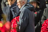 The Rt Hon Jeremy Corbyn MP, (Leader of the Labour Party and Leader of the Opposition)  during the Remembrance Sunday Cenotaph Ceremony 2018 at Horse Guards Parade, Westminster, London, 11 November 2018, 11:08.