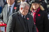 Mr Ian Blackford MP (the Westminster Scottish National Party Leader on the behalf of the SNP/the Plaid Cymru Parliamentary Group)  after laying his wreath during the Remembrance Sunday Cenotaph Ceremony 2018 at Horse Guards Parade, Westminster, London, 11 November 2018, 11:09.