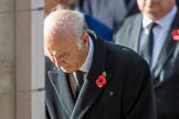 The Rt Hon Vince Cable MP (Leader of the Liberal Democrats) during the Remembrance Sunday Cenotaph Ceremony 2018 at Horse Guards Parade, Westminster, London, 11 November 2018, 11:09.