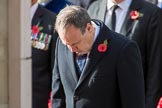 The Rt Hon Nigel Dodds OBE MP (Westminster Democratic Unionist Party Leader) during the Remembrance Sunday Cenotaph Ceremony 2018 at Horse Guards Parade, Westminster, London, 11 November 2018, 11:10.