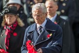The Rt Hon The Lord Fowler, Lord Speaker, (on behalf of Parliament representing members of the House of Lords)   during the Remembrance Sunday Cenotaph Ceremony 2018 at Horse Guards Parade, Westminster, London, 11 November 2018, 11:10.