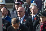 The Chief Rabbi of of the United Hebrew Congregations of the Commonwealth, Rabbi Ephraim Mirvis, The High Commissioner of Australia, George Brandis QC, and the The High Commissioner of Canada, Janice Charette, during Remembrance Sunday Cenotaph Ceremony 2018 at Horse Guards Parade, Westminster, London, 11 November 2018, 11:12.