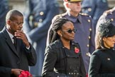The Acting High Commissioner of Botswana, the The High Commissioner of Guyana, and the High Commissioner of Singapore, Ms Foo Chi Hsia, during Remembrance Sunday Cenotaph Ceremony 2018 at Horse Guards Parade, Westminster, London, 11 November 2018, 11:13.