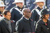 The High Commissioner of Mauritius, the  Deputy High Commissioner of Barbados, and the Acting High Commissioner of Lesotho during Remembrance Sunday Cenotaph Ceremony 2018 at Horse Guards Parade, Westminster, London, 11 November 2018, 11:13.