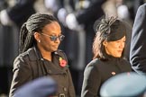 The High Commissioner of Guyana and the High Commissioner of Singapore, Ms Foo Chi Hsia, during Remembrance Sunday Cenotaph Ceremony 2018 at Horse Guards Parade, Westminster, London, 11 November 2018, 11:13.