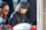 The High Commissioner of Guyana and the  High Commissioner of Singapore, Ms Foo Chi Hsia , during Remembrance Sunday Cenotaph Ceremony 2018 at Horse Guards Parade, Westminster, London, 11 November 2018, 11:13.