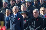 Representatives of the government, and the streetliners, here the Royal Navy, singing during the Remembrance Sunday Cenotaph Ceremony 2018 at Horse Guards Parade, Westminster, London, 11 November 2018, 11:22.