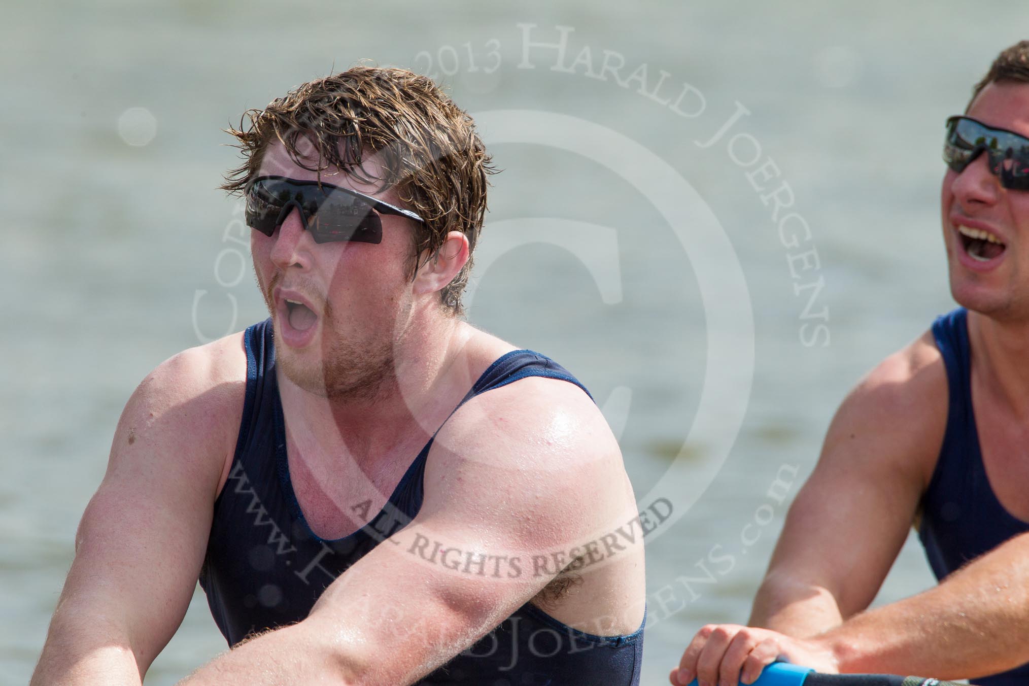 Henley Royal Regatta 2012 (Thursday): Race 54, Fawley Challenge Cup:  Melbourne Grammar School, Australia (308, Bucks) v Westminster School (327, Berks).
River Thames beteen Henley-on-Thames and Remenham/Temple Island ,
Henley-on-Thames,
Oxfordshire,
United Kingdom,
on 28 June 2012 at 15:53, image #396