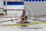 Henley Royal Regatta 2012 (Thursday): Race 35, Diamond Challenge Sculls:  Cambridge Boat Club (456, Bucks) v Koninklijke Roei en Nautische Sport Oostende, Belgium (458, Berks).
River Thames beteen Henley-on-Thames and Remenham/Temple Island ,
Henley-on-Thames,
Oxfordshire,
United Kingdom,
on 28 June 2012 at 12:28, image #254