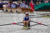 Henley Royal Regatta 2012 (Thursday): Race 35, Diamond Challenge Sculls:  Cambridge Boat Club (456, Bucks) v Koninklijke Roei en Nautische Sport Oostende, Belgium (458, Berks).
River Thames beteen Henley-on-Thames and Remenham/Temple Island ,
Henley-on-Thames,
Oxfordshire,
United Kingdom,
on 28 June 2012 at 12:28, image #255