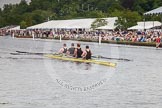 Henley Royal Regatta 2012 (Thursday): Race 42, Wyford Challenge Cup:  Thames Rowing Club (243, Bucks) v Nottingham Rowing Club 'B' (232, Berks).
River Thames beteen Henley-on-Thames and Remenham/Temple Island ,
Henley-on-Thames,
Oxfordshire,
United Kingdom,
on 28 June 2012 at 14:48, image #310