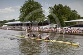 Henley Royal Regatta 2012 (Thursday): Race 42, Wyford Challenge Cup:  Thames Rowing Club (243, Bucks) v Nottingham Rowing Club 'B' (232, Berks).
River Thames beteen Henley-on-Thames and Remenham/Temple Island ,
Henley-on-Thames,
Oxfordshire,
United Kingdom,
on 28 June 2012 at 14:48, image #311