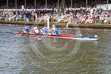 Henley Royal Regatta 2012 (Thursday): Race 53, Visitors' Challenge Cup:  Imperial College London and University of Londonl (197, Bucks) v Oxford Brookes University and Moleset Boat Club (204, Berks).
River Thames beteen Henley-on-Thames and Remenham/Temple Island ,
Henley-on-Thames,
Oxfordshire,
United Kingdom,
on 28 June 2012 at 15:49, image #385