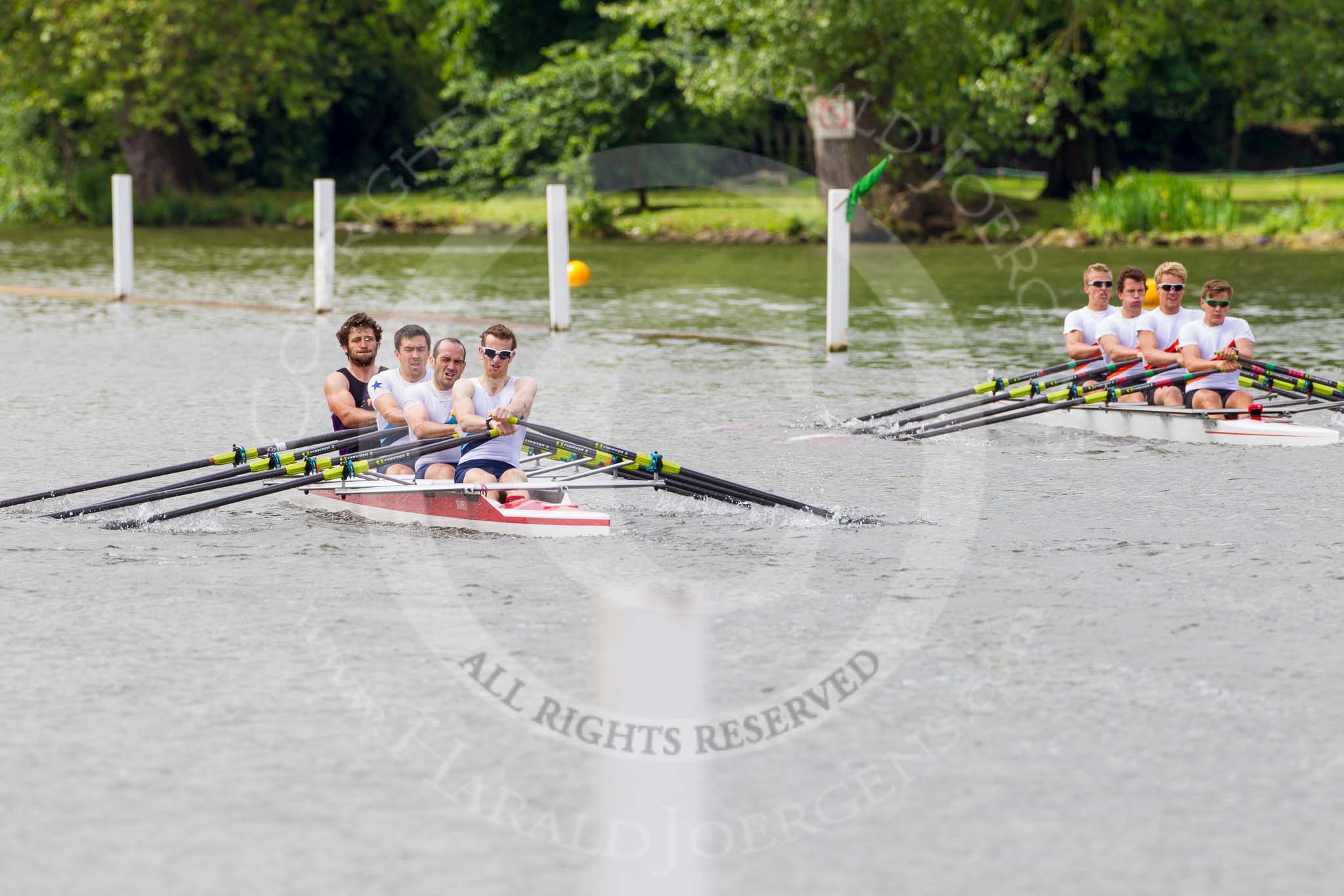 Henley Royal Regatta 2013, Thursday.
River Thames between Henley and Temple Island,
Henley-on-Thames,
Berkshire,
United Kingdom,
on 04 July 2013 at 10:37, image #68