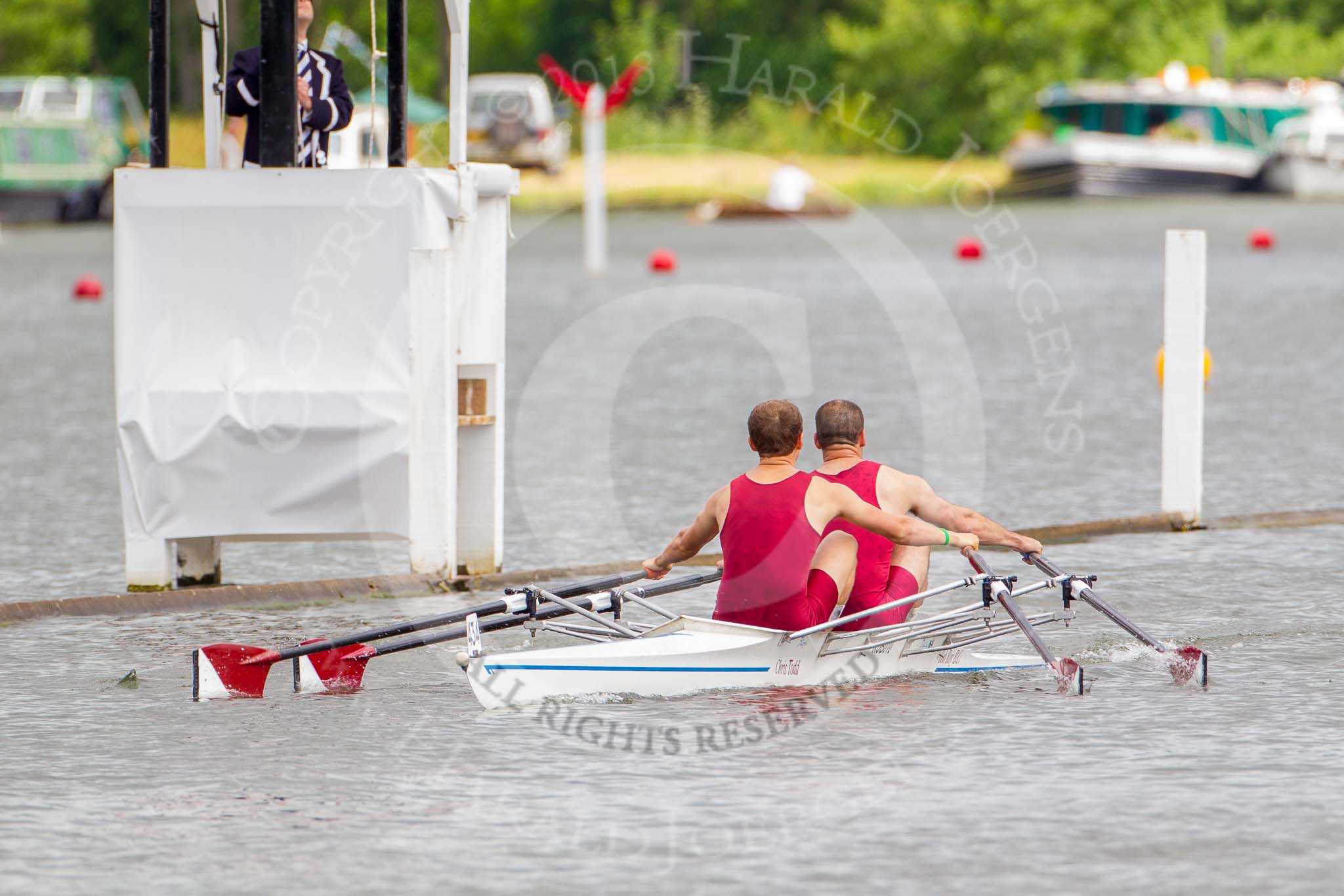 Henley Royal Regatta 2013, Thursday.
River Thames between Henley and Temple Island,
Henley-on-Thames,
Berkshire,
United Kingdom,
on 04 July 2013 at 10:52, image #100