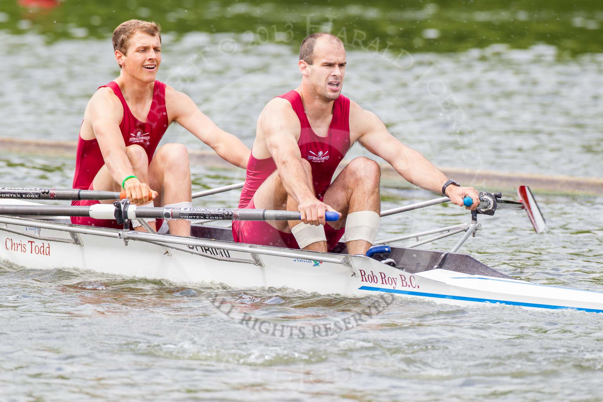 Henley Royal Regatta 2013, Thursday.
River Thames between Henley and Temple Island,
Henley-on-Thames,
Berkshire,
United Kingdom,
on 04 July 2013 at 10:53, image #104