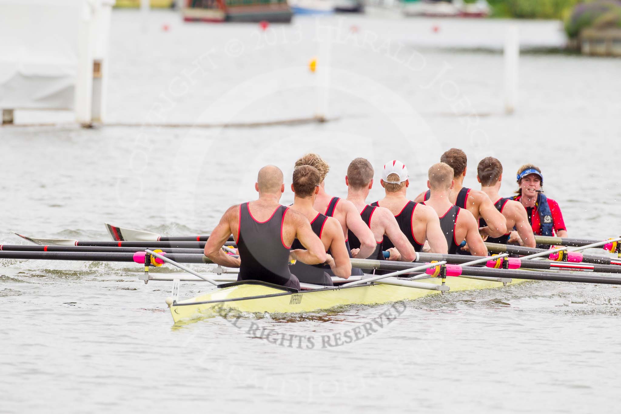 Henley Royal Regatta 2013, Thursday.
River Thames between Henley and Temple Island,
Henley-on-Thames,
Berkshire,
United Kingdom,
on 04 July 2013 at 11:01, image #119