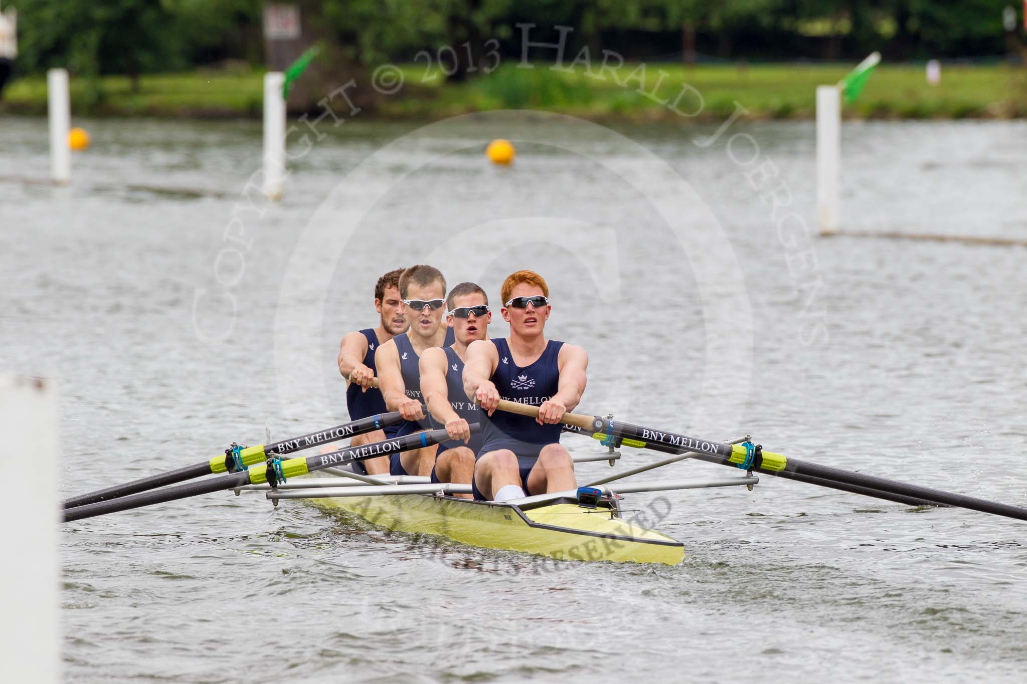 Henley Royal Regatta 2013, Thursday.
River Thames between Henley and Temple Island,
Henley-on-Thames,
Berkshire,
United Kingdom,
on 04 July 2013 at 11:47, image #247