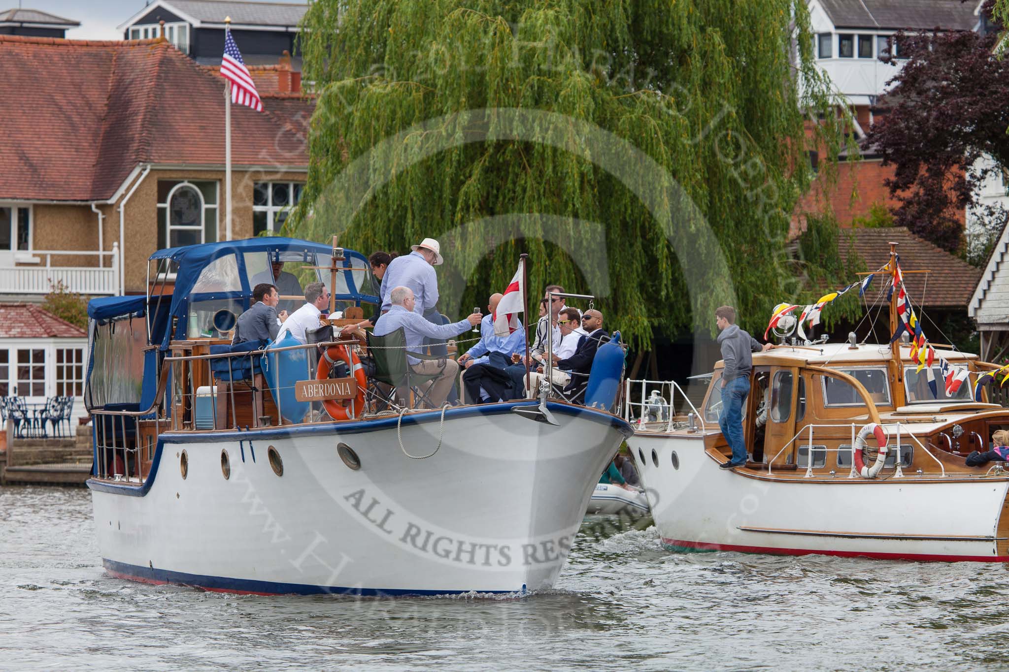 Henley Royal Regatta 2013, Thursday.
River Thames between Henley and Temple Island,
Henley-on-Thames,
Berkshire,
United Kingdom,
on 04 July 2013 at 12:32, image #248