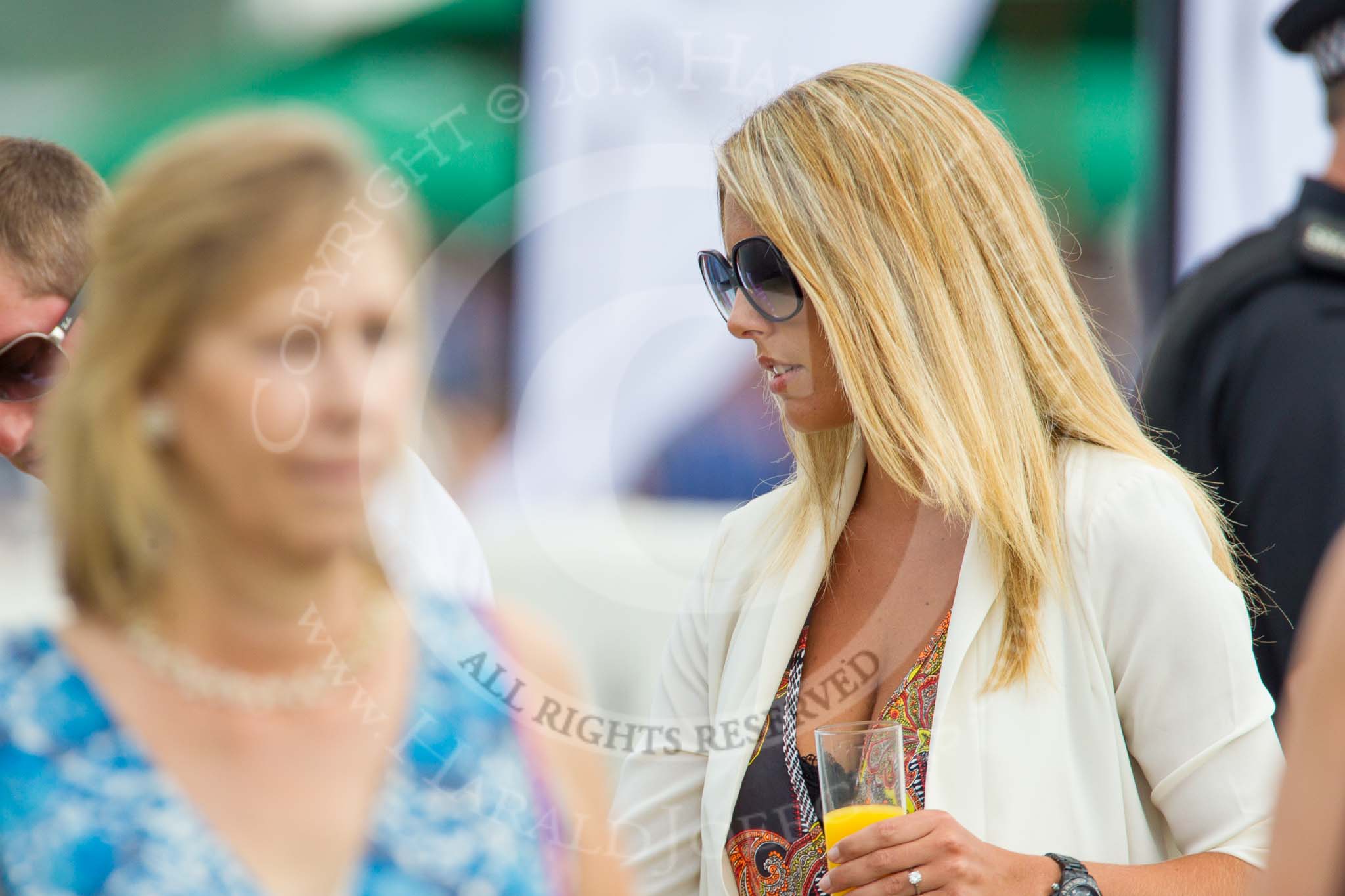 Henley Royal Regatta 2013, Saturday: Henley Royal Regatta spectators. Image #174, 06 July 2013 11:10 River Thames, Henley on Thames, UK