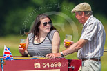 Henley Royal Regatta 2013, Saturday: Pimm's on board of the passing narrowboat Gee-Jay. Image #241, 06 July 2013 11:50 River Thames, Henley on Thames, UK