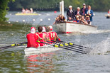 Henley Royal Regatta 2013, Saturday: Race No. 12 for the Temple Challenge Cup, St. Petersburg University, Russia (orage), v Delftsche Studenten Roeivereeninging Laga, Holland (red). Image #246, 06 July 2013 11:51 River Thames, Henley on Thames, UK