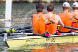 Henley Royal Regatta 2013, Saturday: Race No. 12 for the Temple Challenge Cup, St. Petersburg University, Russia (orage), v Delftsche Studenten Roeivereeninging Laga, Holland (red). Image #249, 06 July 2013 11:51 River Thames, Henley on Thames, UK