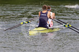 Henley Royal Regatta 2013, Saturday: Race No. 13 for the Double Sculls Challenge Cup, Oxford Brookes University and Leander Club (white boat) v London Rowing Club and Leander Club (yellow boat). Image #263, 06 July 2013 12:02 River Thames, Henley on Thames, UK
