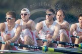 The Boat Race season 2012 - fixture CUBC vs Leander: The Leander Club Eight: Cameron MacRitchie, Sean Dixon, Tom Clark, John Clay, and Will Gray..
River Thames between Putney and Molesey,
London,
Greater London,
United Kingdom,
on 10 March 2012 at 14:15, image #115