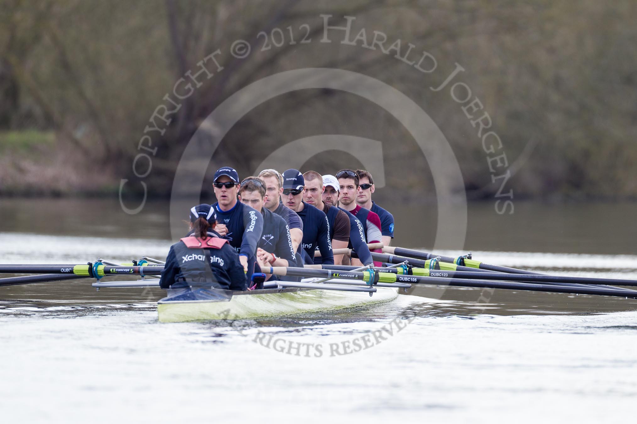 The Boat Race season 2012 - OUBC training: Cox Zoe de Toledo, stroke Roel Haen, 7 Dan Harvey, 6 Dr. Hanno Wienhausen, 5 Karl Hudspith, 4 Alexander Davidson, 3 Kevin Baum, 2 William Zeng, and bow Dr. Alexander Woods..


Oxfordshire,
United Kingdom,
on 20 March 2012 at 15:09, image #23