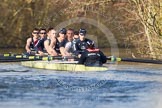 The Boat Race season 2012 - OUBC training: Bow Dr. Alexander Woods, 2 William Zeng, 3 Kevin Baum, 4 Alexander Davidson, 5 Karl Hudspith, 6 Dr. Hanno Wienhausen, 7 Dan Harvey, stroke Roel Haen, and cox Zoe de Toledo..


Oxfordshire,
United Kingdom,
on 20 March 2012 at 15:54, image #57