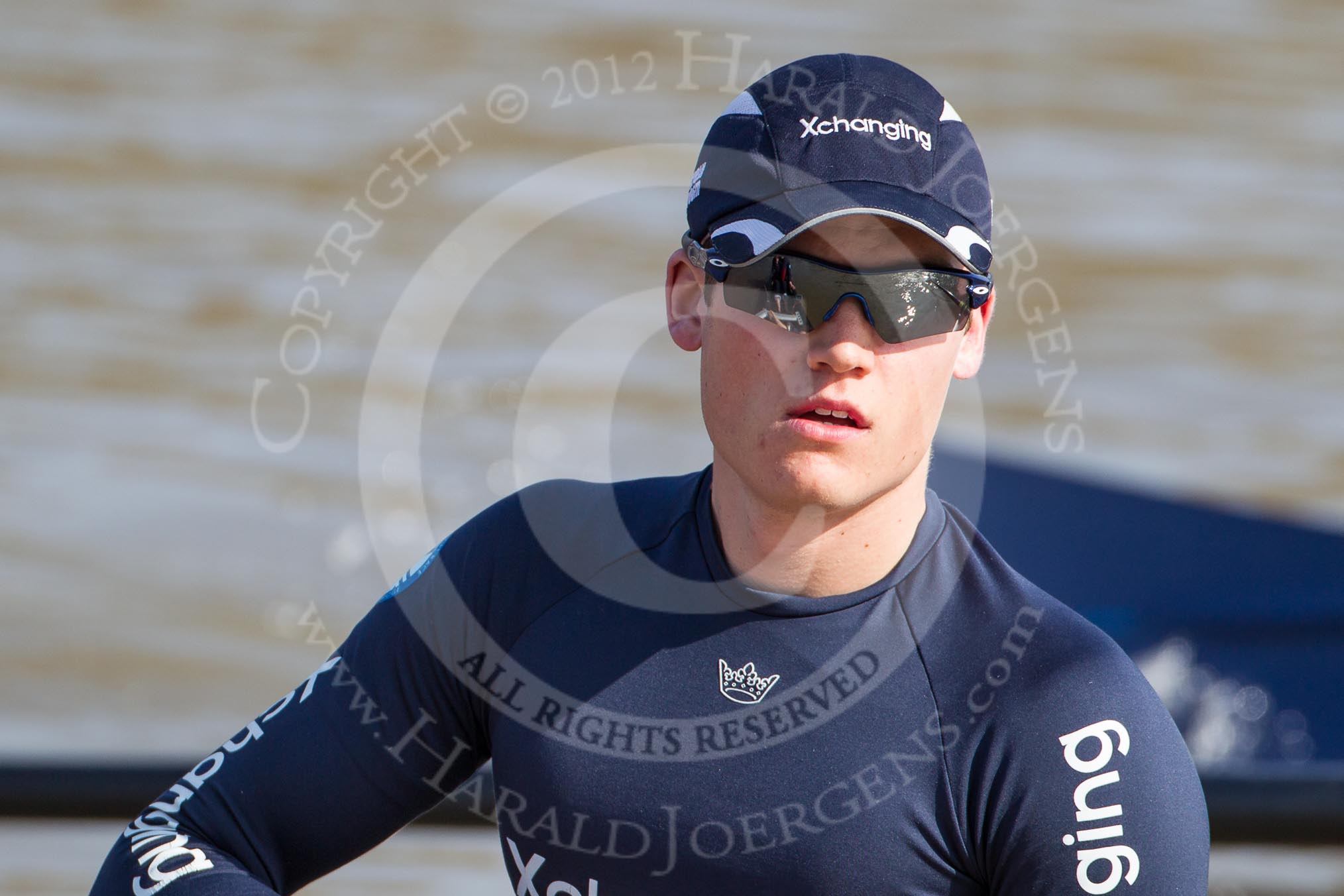 The Boat Race season 2012 - fixture OUBC vs Leander: Close-up of Oxford University Boat Club Isis stroke Tom Watson..




on 24 March 2012 at 13:22, image #7