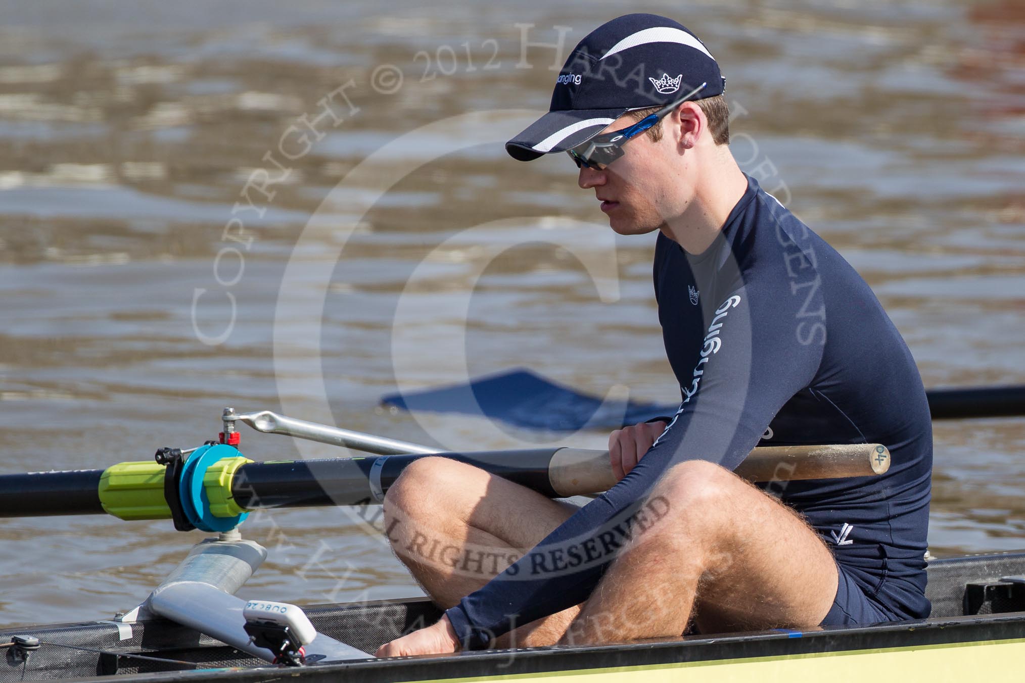 The Boat Race season 2012 - fixture OUBC vs Leander: Close-up of Oxford University Boat Club Isis stroke Tom Watson..




on 24 March 2012 at 13:22, image #9