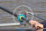 The Boat Race season 2012 - fixture OUBC vs Leander: Close-up at the mechanical side of rowing, with the hands of Isis stroke Tom Watson on the handle of the oar..




on 24 March 2012 at 13:23, image #10