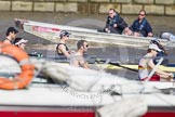 The Boat Race season 2012 - fixture OUBC vs Leander: Tideway Scullers to-be-named 3-seat, to-be-named and to-be-named, in the OUBC Isis boat 7 Justin Webb, stroke Tom Watson, and cox Catherine Apfelbaum..




on 24 March 2012 at 14:01, image #71