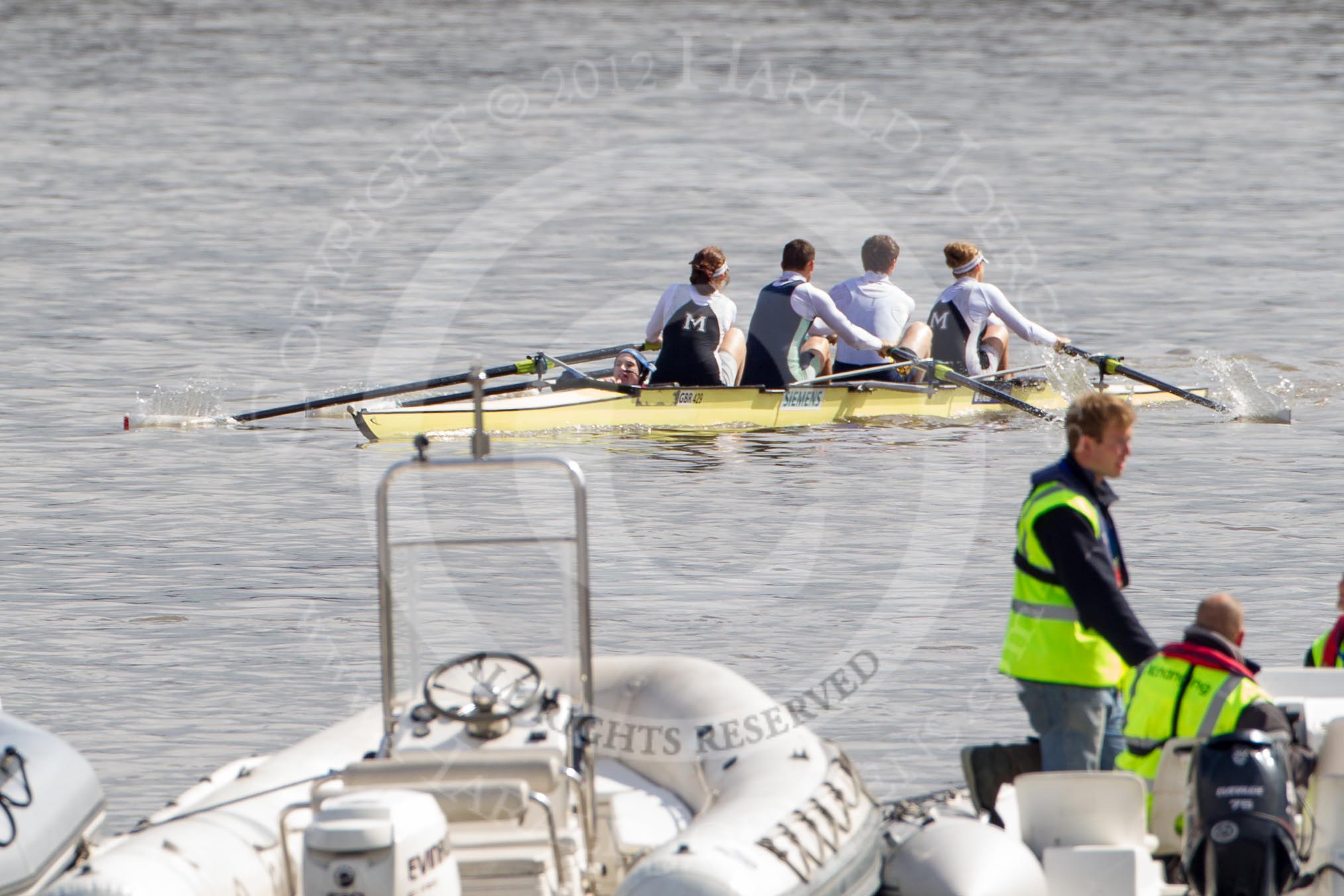 The Boat Race 2012: Adaptive Race: The Start Four, cox Henry Fieldman, bow Olivia Marshall, two Will King, three Ben Jackson, and stroke Catie Sharrod..




on 07 April 2012 at 12:48, image #64
