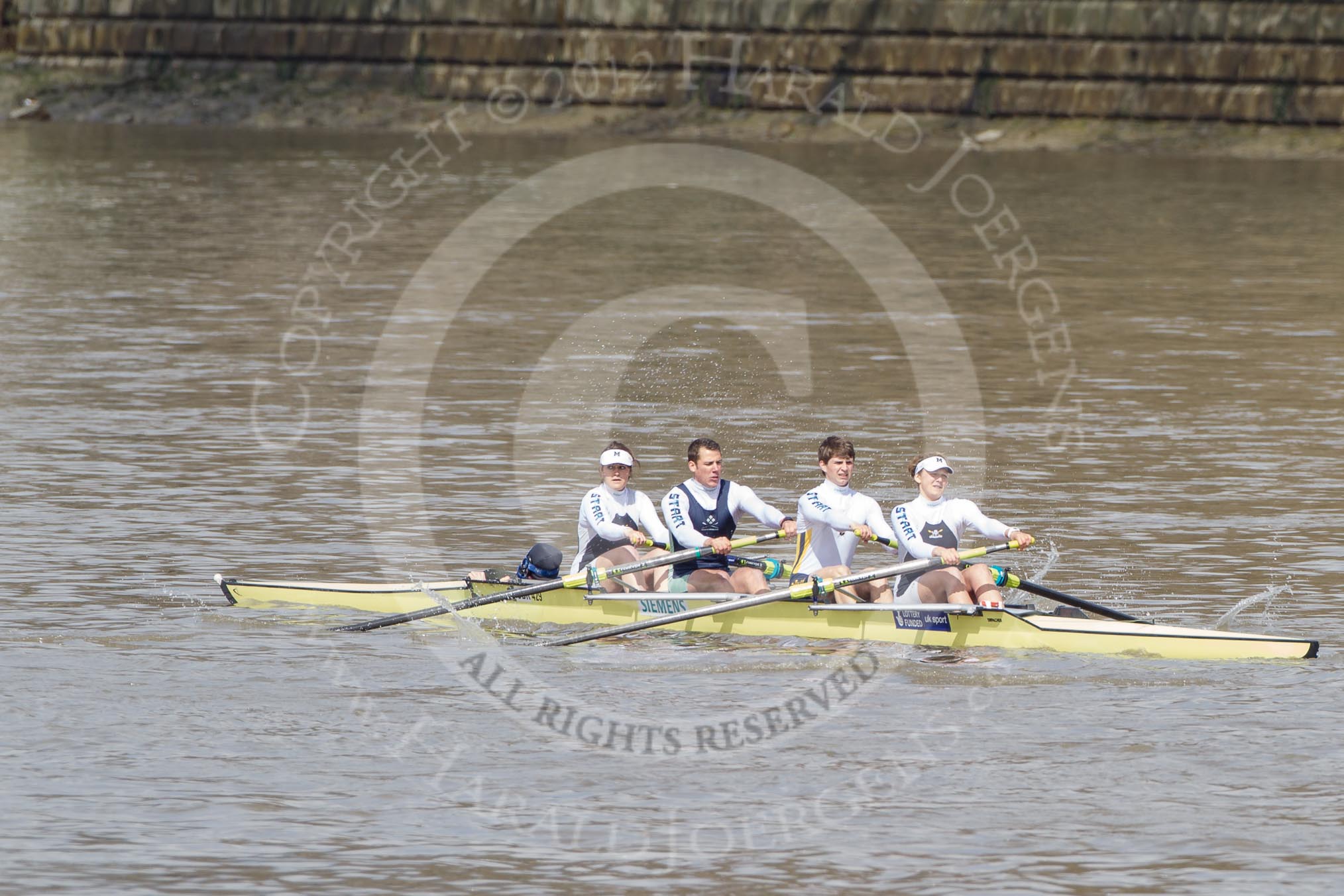 The Boat Race 2012: The Adaptive Race: The Start Four, cox Henry Fieldman, bow Olivia Marshall, two Will King, three Ben Jackson, and stroke Catie Sharrod..




on 07 April 2012 at 12:49, image #93