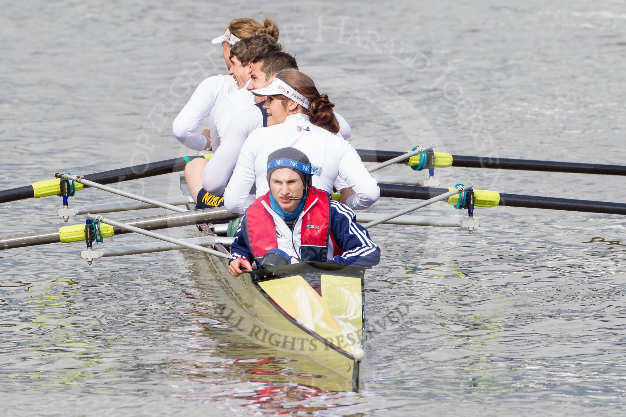 The Boat Race 2012: After the Adaptive Race: The Start Four, cox Henry Fieldman, bow Olivia Marshall, two Will King, three Ben Jackson, and stroke Catie Sharrod..




on 07 April 2012 at 12:51, image #99