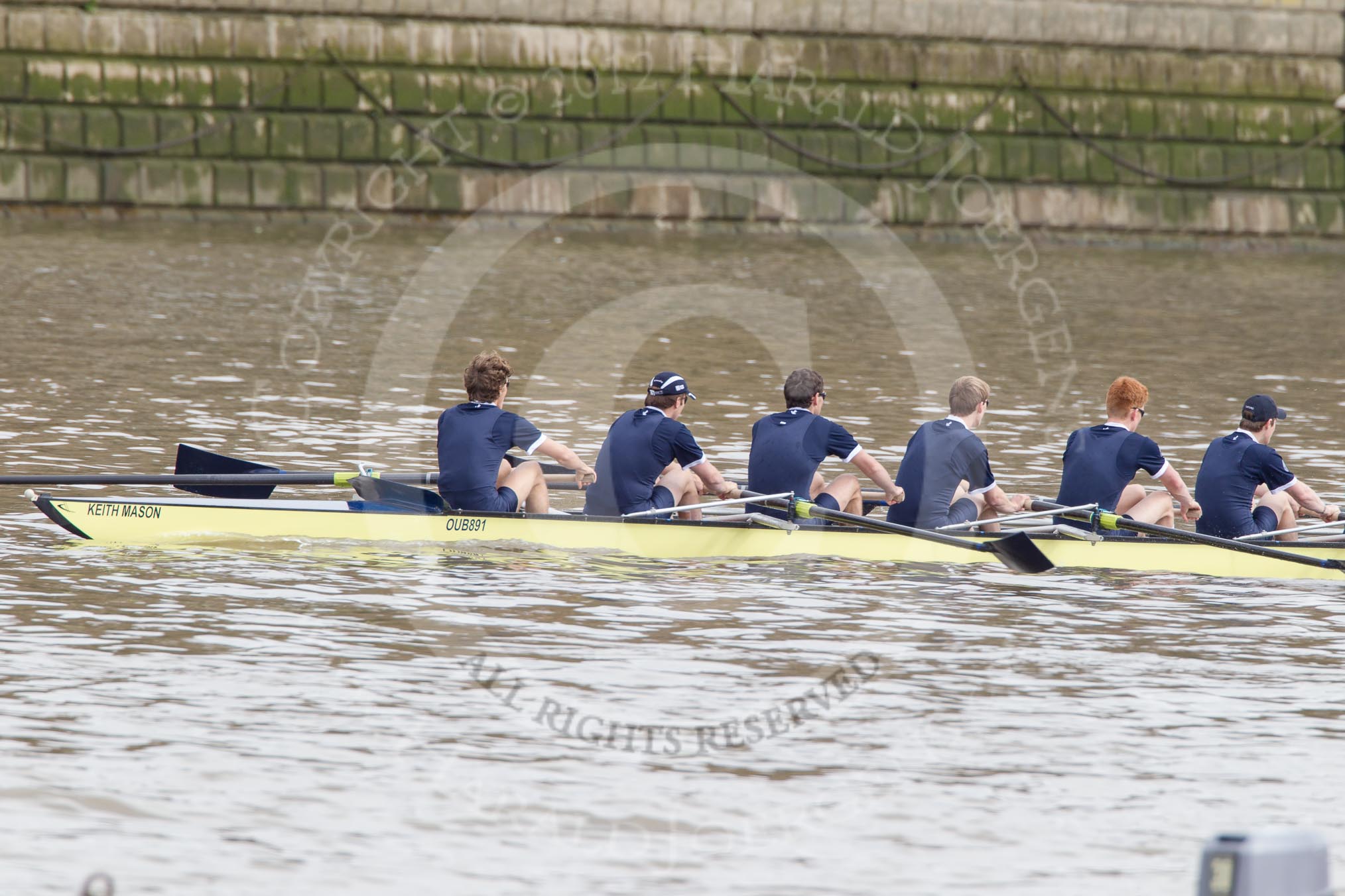 The Boat Race 2012: Isis, the Oxford reserve boat, leading the Isis/Goldie Boat Race. Bow Thomas Hilton, Chris Fairweather, Julian Bubb-Humfryes, Ben Snodin, Joseph Dawson, and Geordie Macleod..




on 07 April 2012 at 13:46, image #161