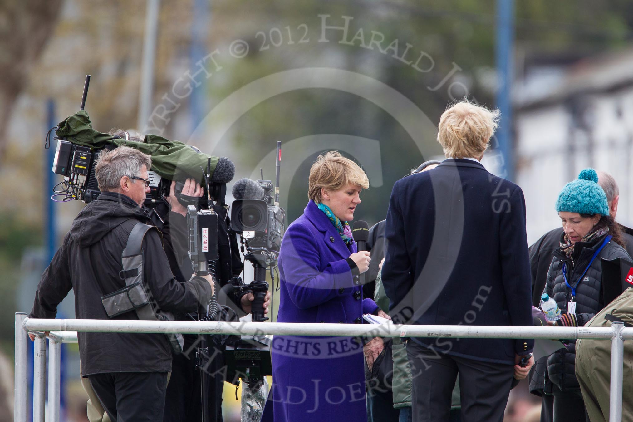 The Boat Race 2012: BBC presenter Clair Balding doing an interview just before the start of the 2012 Boat Race..




on 07 April 2012 at 13:59, image #206