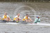 The Boat Race 2012: The Goldie/Isis Boat Race:  Joel Jennings, Philip Williams, stroke Felix Wood, and cox Sarah Smart in Goldie, the Cambridge reserve boat..




on 07 April 2012 at 13:46, image #175